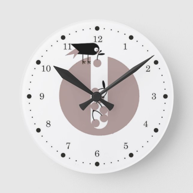 Bird Runde Wanduhr (Vorderseite)