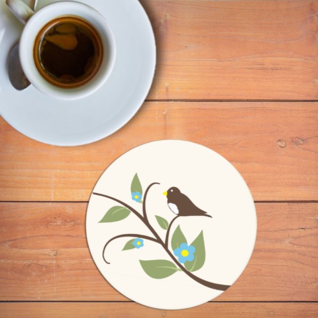 Bird Runder Pappuntersetzer (Von Creator hochgeladen)