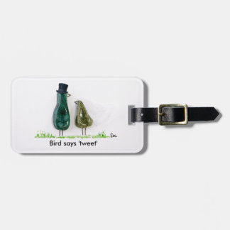 Bird sagt "tweet" gepäckanhänger
