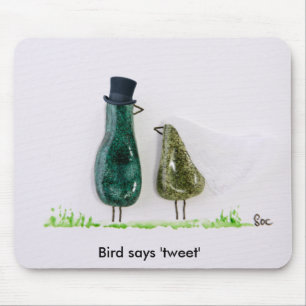 Bird sagt "tweet" mousepad