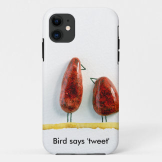 Bird sagt "tweeten" liebt Vögel funkelnd rote Kera Case-Mate iPhone Hülle