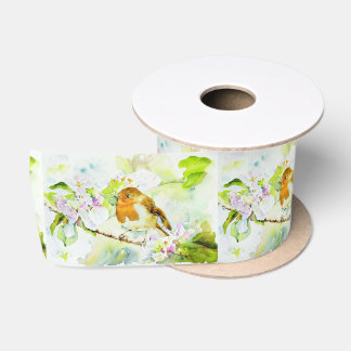 Bird Satin Ribbon Satinband