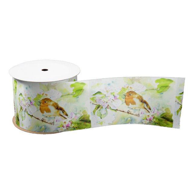 Bird Satin Ribbon Satinband (Spule)