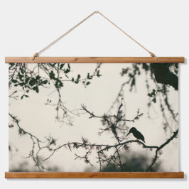 Bird Silhouette Wandteppich Mit Holzrahmen