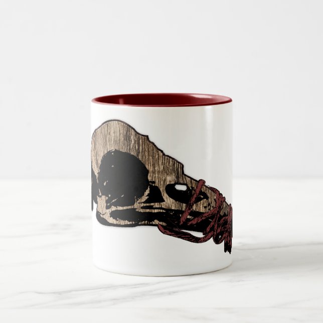 Bird Skull Zweifarbige Tasse (Mittel)