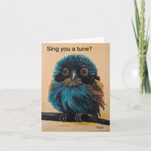 Bird Small, 4" x 5,6" Faltkarte Karte