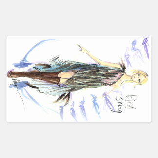 Bird Song Rechteckiger Aufkleber