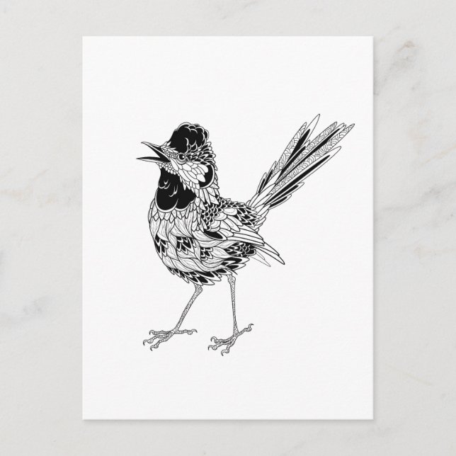 Bird Tattoo Postkarte (Vorderseite)