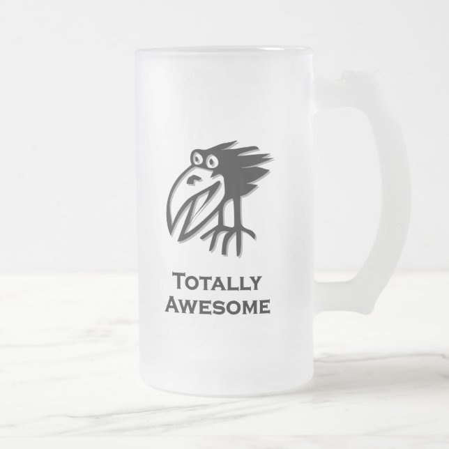 Bird total Phantastisch Mattglas Bierglas (Rechts)