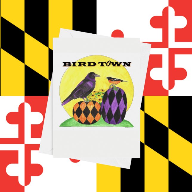 Bird Town Note Card Karte (Von Creator hochgeladen)