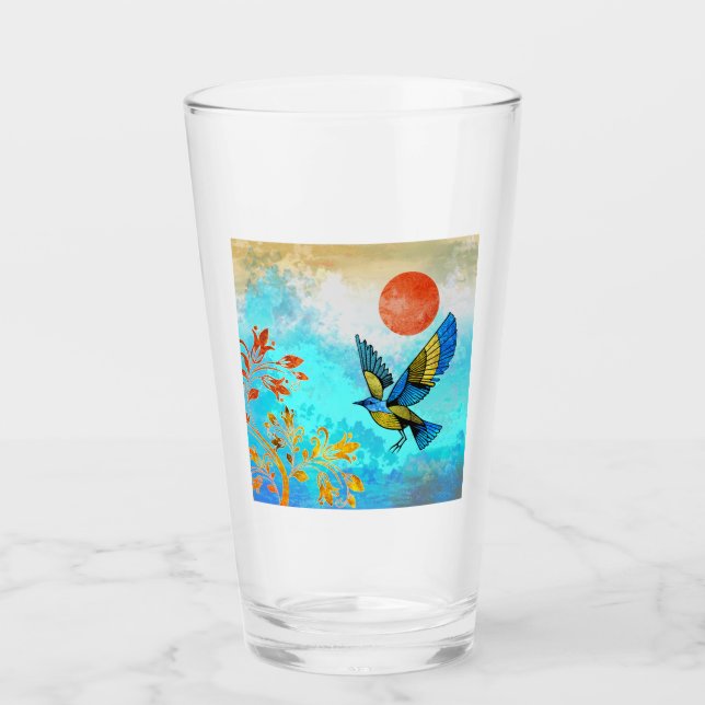 Bird Tree Sun Glas (Vorderseite)