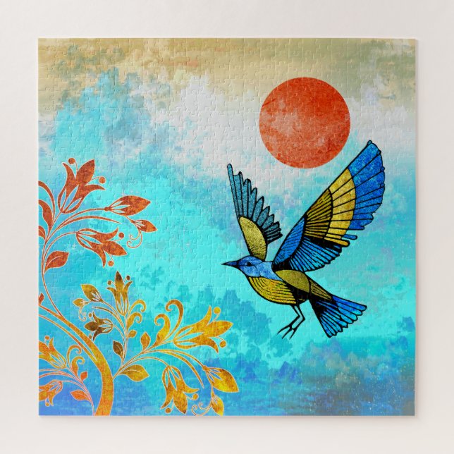 Bird Tree Sun Puzzle (Vertikal)