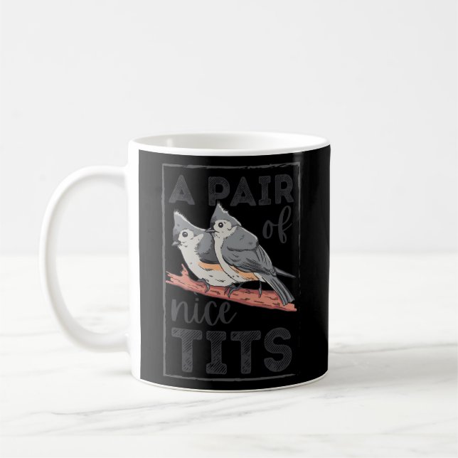 Bird Tufted Titmouse Kaffeetasse (Links)