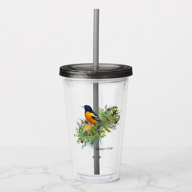 Bird Tumbler Baltimore Oriole Acryltrinkbecher (Vorderseite)