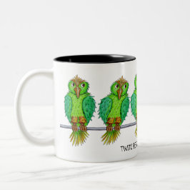 Bird Twitcher Mug, Name Can Be Added Zweifarbige Tasse