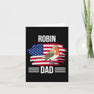 Bird US Flag 4. Juli Vatertag Robin Vater Karte
