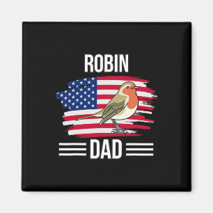 Bird US Flag 4. Juli Vatertag Robin Vater Magnet