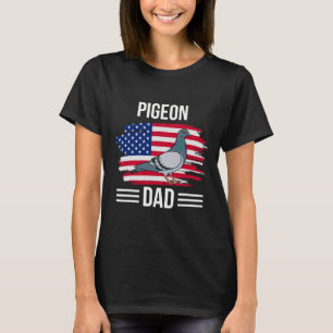 Bird US Flag 4. Juli Vatertag Taube Vater T-Shirt