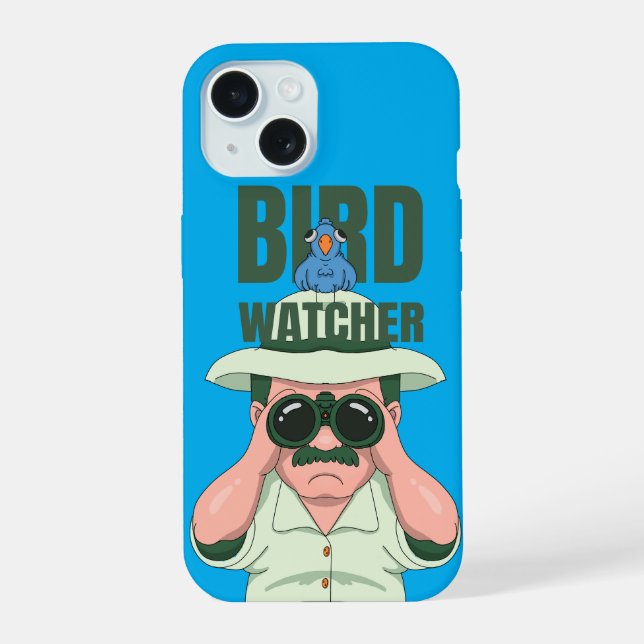 Bird Watcher Hobby birdwatching  wildlife observer iPhone 15 Hülle (Rückseite)