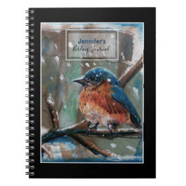 Bird Watcher Journal mit Bluebird Art Notizblock