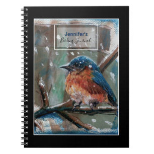 Bird Watcher Journal mit Bluebird Art Notizblock