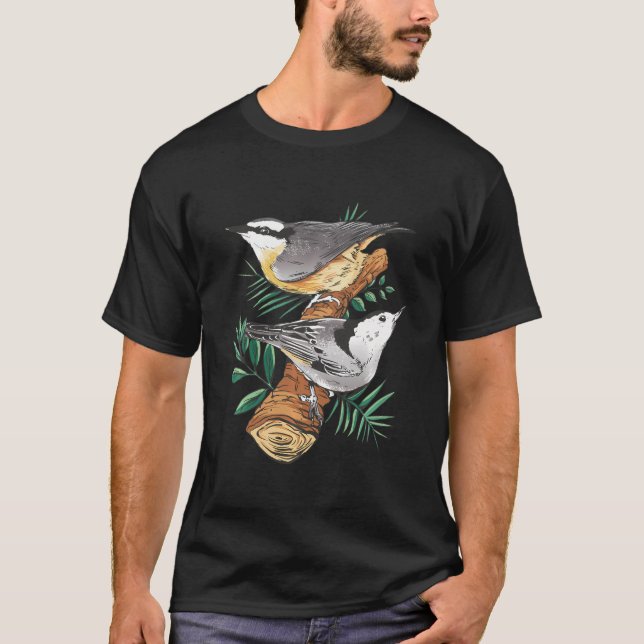Bird Watcher Nuthatch Bird Bird Liebhaber Geschenk T-Shirt (Vorderseite)