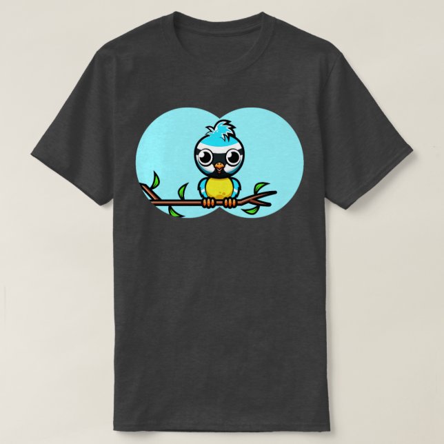 Bird Watching Blue it Bird Nerd T-Shirt (Design vorne)