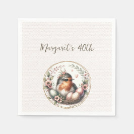 Bird Watercolor  Serviette