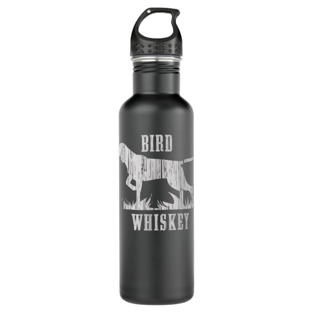 Bird Whiskey Dog Edelstahlflasche (Vorderseite)