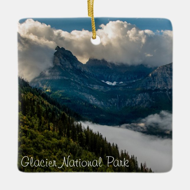 Bird Woman Falls Glacier National Park Keramikornament (Vorderseite)