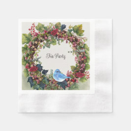 Bird & Wreath Paper Napkins Serviette