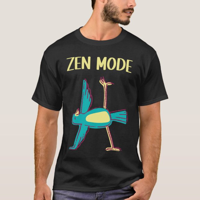 Bird Yoga  Animals Workout Calm Zen T-Shirt (Vorderseite)
