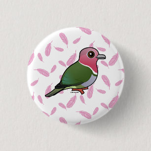 Birdable Rosa-Kopftaube Button