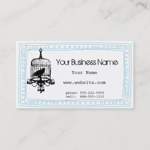 Birdcage-gelockte Gekritzel-Visitenkarte Visitenkarte