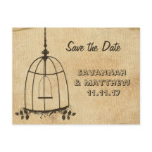 Birdcage Save the Date