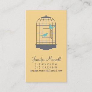 Birdcage-Telefonkarte Telefonnummerkarte