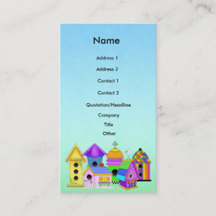 Birdhouse Cluster Business Card mit Hintergrund Visitenkarte