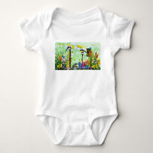Birdhouse Flower Garden Baby Strampler