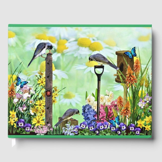 Birdhouse Flower Garden Gästebuch (Vorderseite)