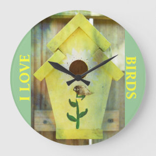 Birdhouse Große Wanduhr