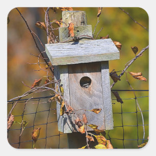 Birdhouse im Herbst Aufkleber