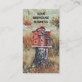 Birdhouse im Waldrost Braun Vintagen Stil Visitenkarte