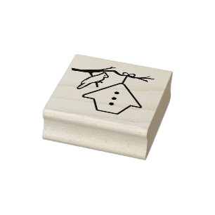 Birdhouse mit Kardinal Art Briefmarke Gummistempel