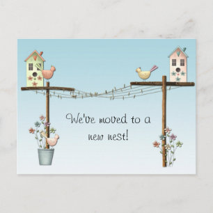 Birdhouse-neue Adressen-Postkarte Ankündigungspostkarte