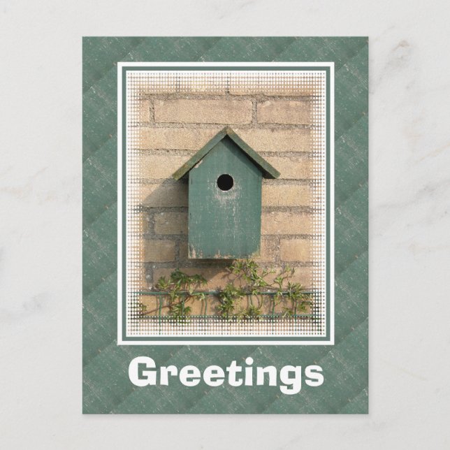 Birdhouse Postcard Postkarte (Vorderseite)