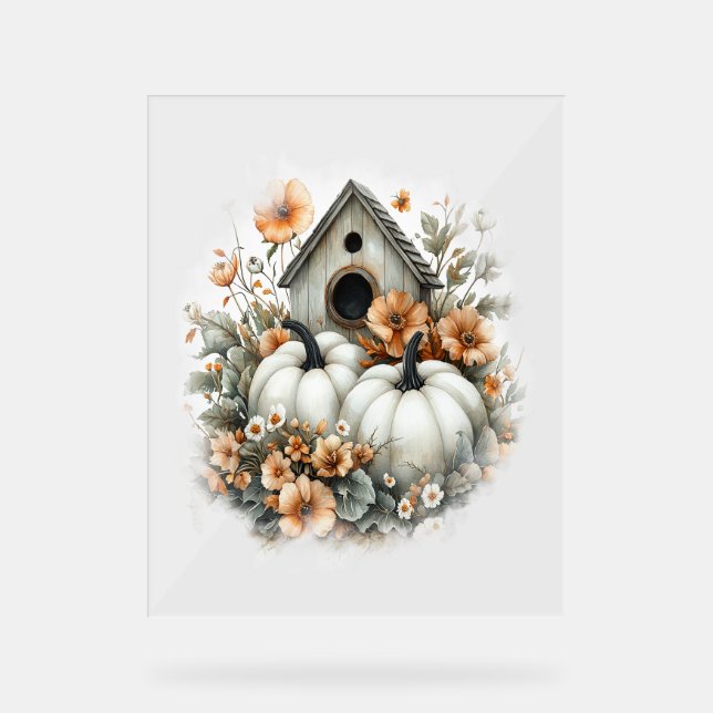Birdhouse Shirt Country Pumpkin Acrylschild (Vorderseite)