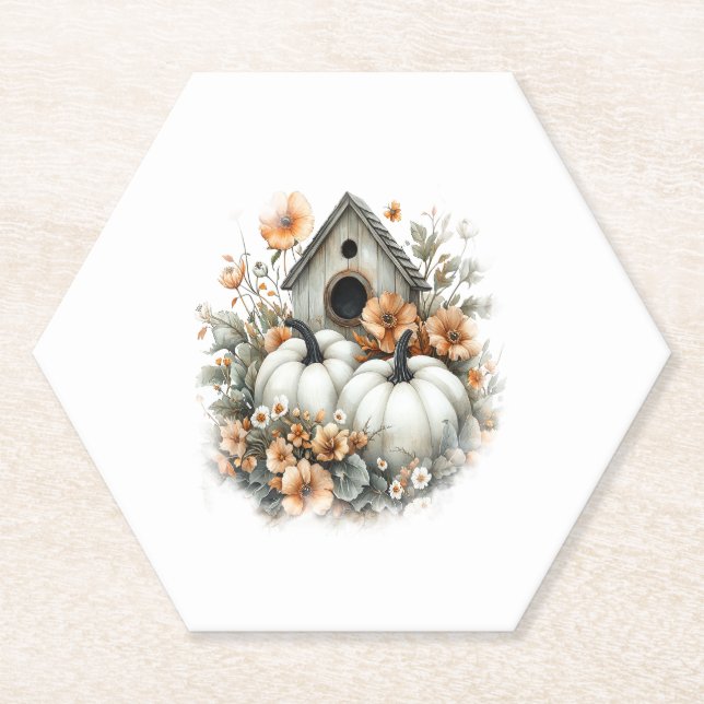 Birdhouse Shirt Country Pumpkin Untersetzer (Vorderseite)