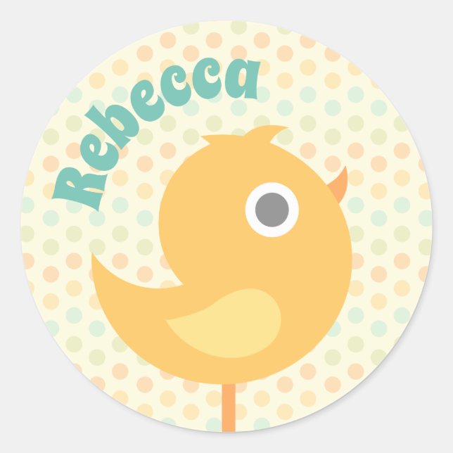 Birdie-Aufkleber Runder Aufkleber (Vorderseite)