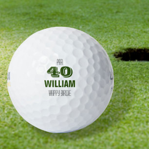 Birdie Birthday Custom Golfer Happy Golfball