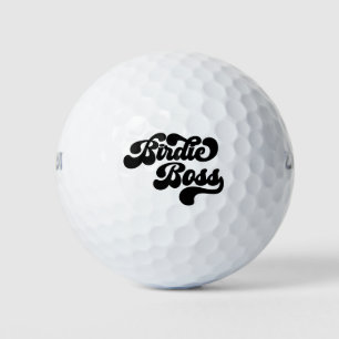 Birdie Boss Funny Simple Vintag Retro Golfball